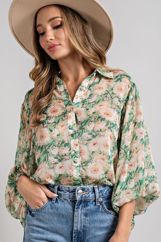 So Summer Floral Print Blouse