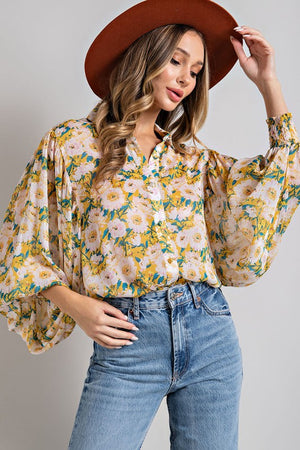 So Summer Floral Print Blouse