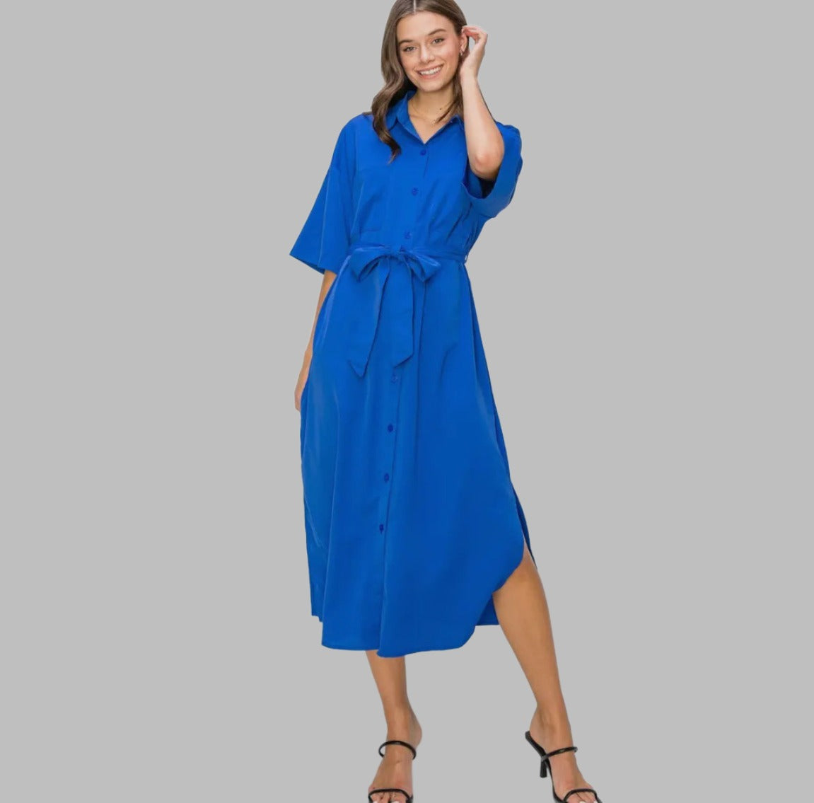 Summer Breeze Midi Shirt Dress