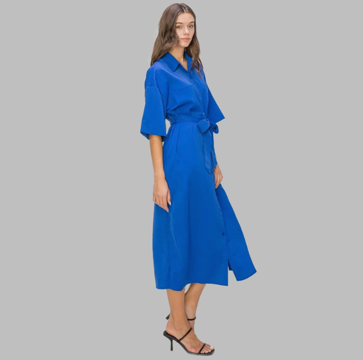 Summer Breeze Midi Shirt Dress