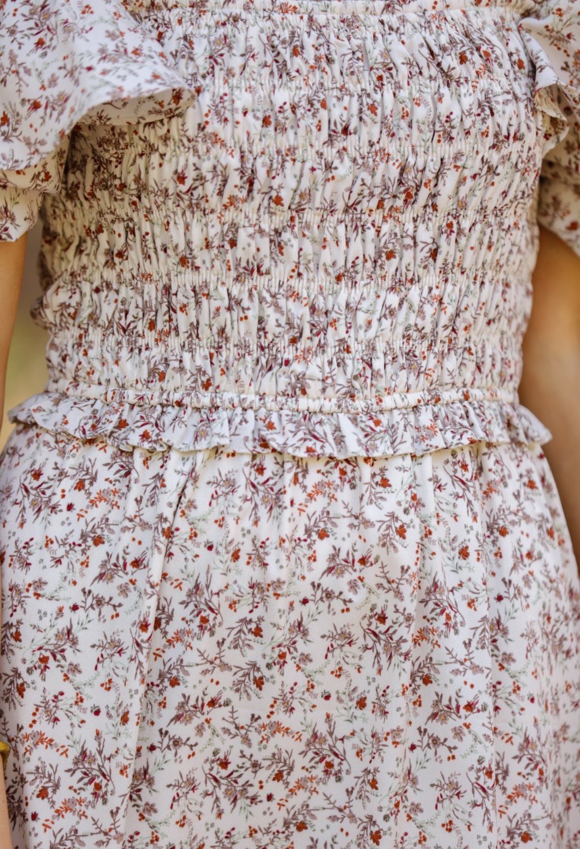Jess Lea Boutique Women's Dress - Neutral - Medium - Rosemary Floral Midi Dress Jess Lea Boutique Women's Dress - Neutral - Medium - Rosemary Floral Midi Dress
