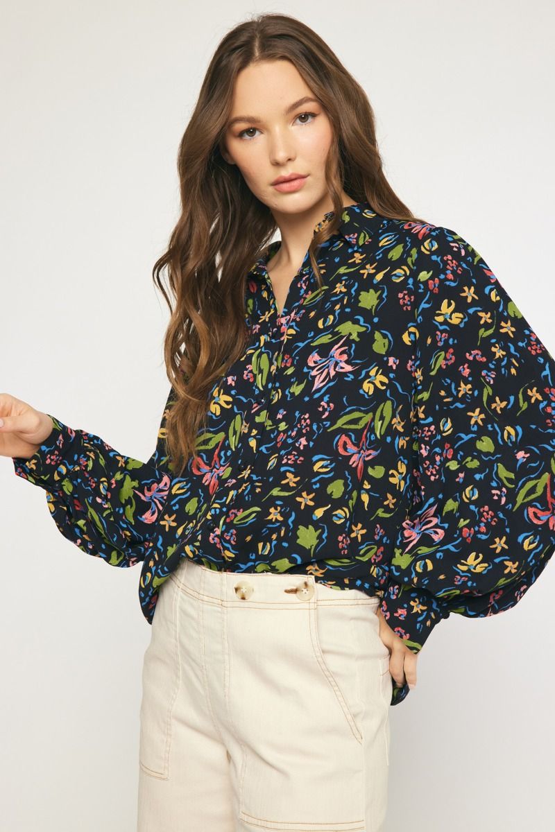 Just Right Floral Print Shirt