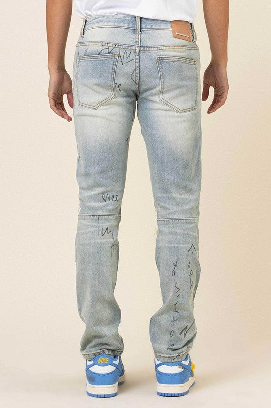 Graffiti Slim Fit Denim