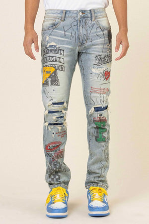 Graffiti Slim Fit Denim