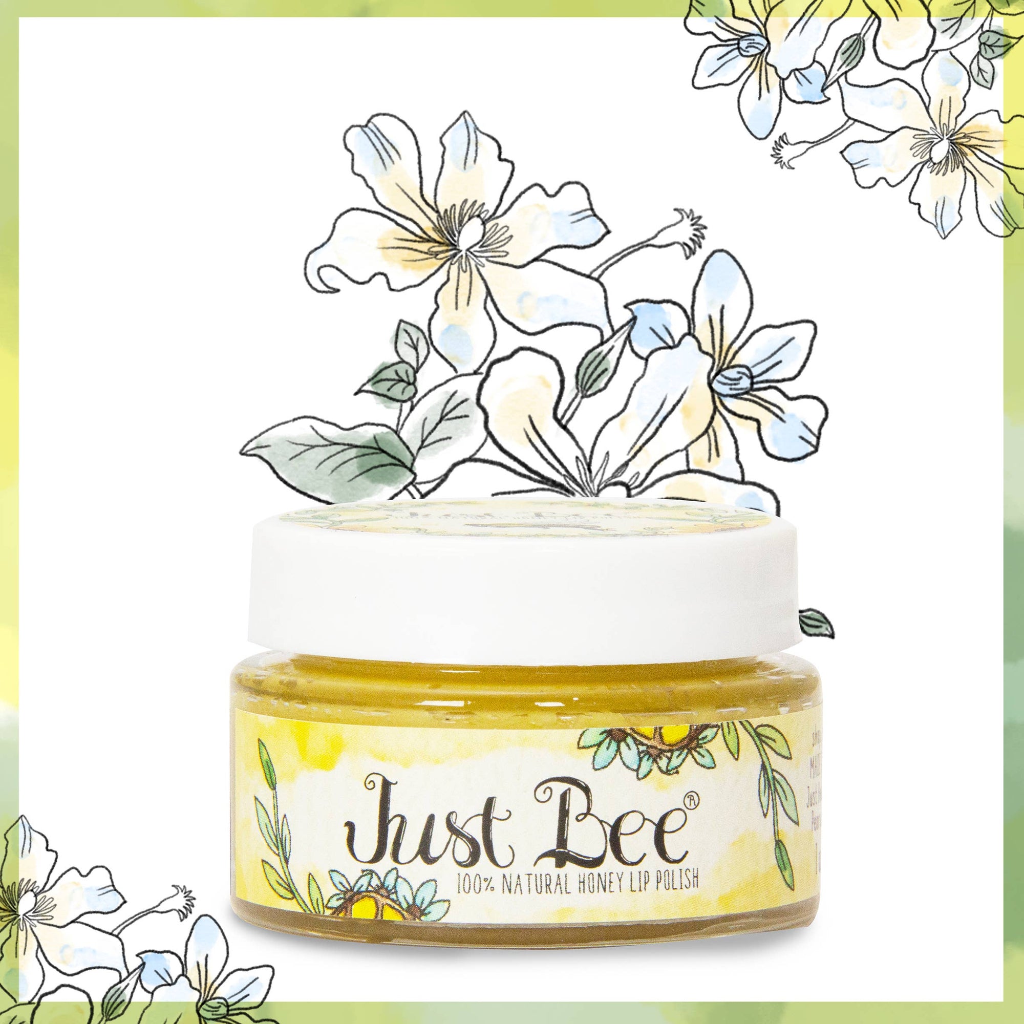 Lip Polish Jar - 100% Natural Granulated Honey Lip Scrub - Sweet Teens Shop
