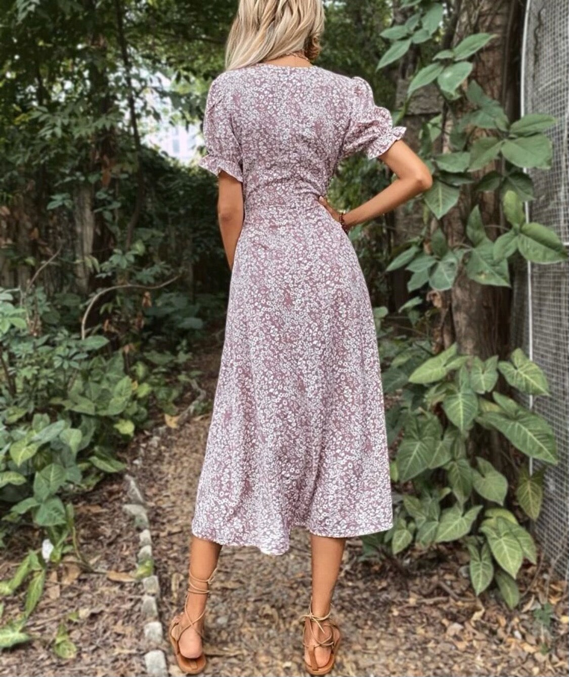 Ditsy Dot Floral Dress