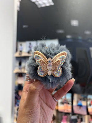 Butterfly Puff Keychain