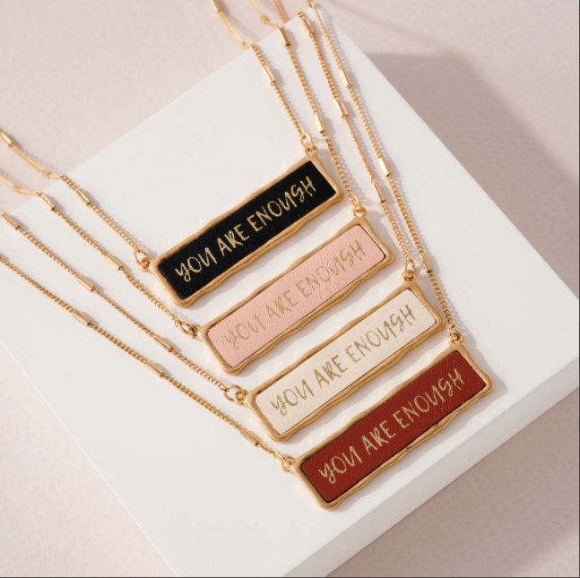 You Are Enough Charm Necklace