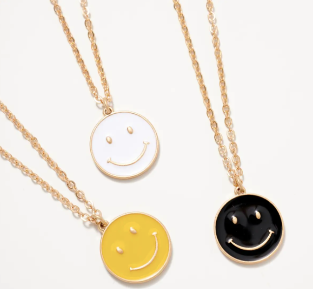 Smiley Face Charm Necklace